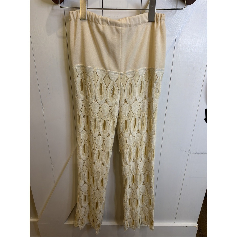 Vintage Slax n' Stuf 60s/70s Lace Pattern Pant Set - Picture 5 of 16